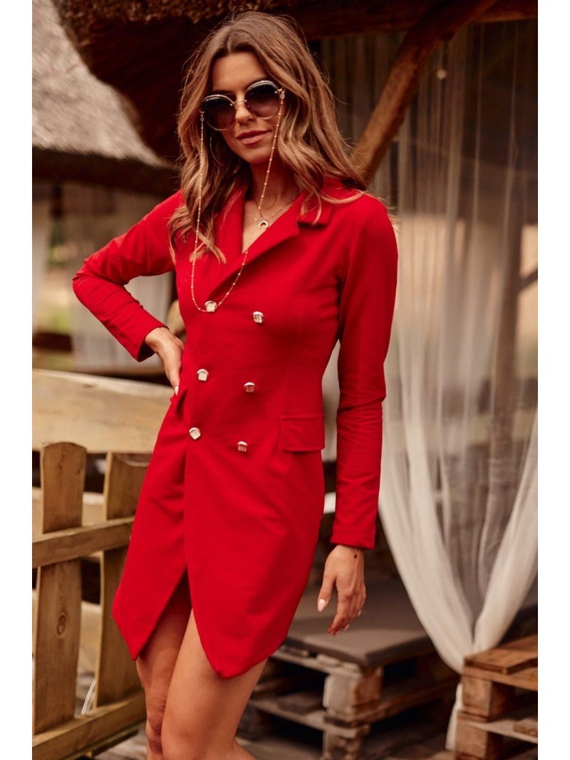 Double-breasted dress a la red jacket FI626 - Online store - Boutique